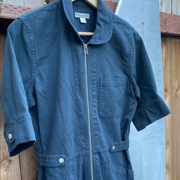 Navy Blue Outerknown Zip-Up Jumpsuit - Picture 3 of 10